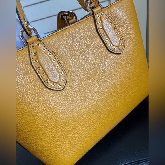 Set of 2 Michael Kors Brooklyn Pebbled Leather Satchel with Coin Purse - Picture 11 of 14